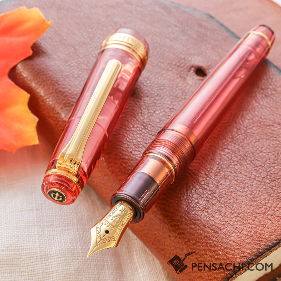 SAILOR Limited Edition Pro Gear Slim (Sapporo) Demonstrator Fountain Pen - Sunrise Orange - PenSachi Japanese Limited Fountain Pen