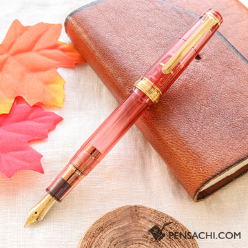 SAILOR Limited Edition Pro Gear Slim (Sapporo) Demonstrator Fountain Pen - Sunrise Orange - PenSachi Japanese Limited Fountain Pen