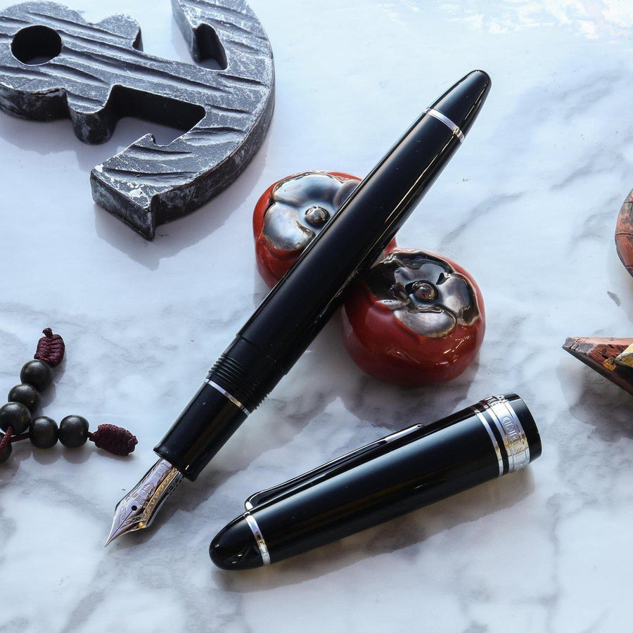 SAILOR 1911 Standard (Mid size) Fountain Pen - Black Silver - PenSachi Japanese Limited Fountain Pen