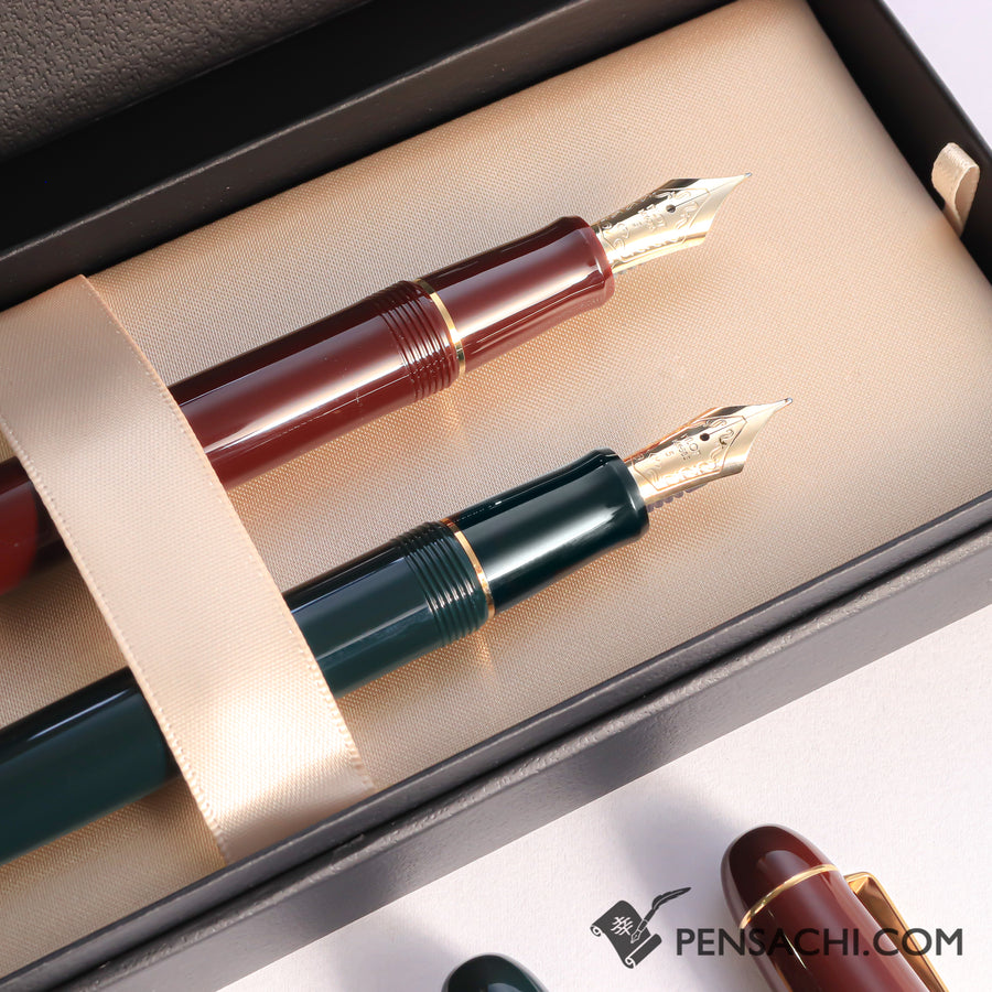 Limited Set Pilot Custom 74 Deep Red & Dark Green - PenSachi Japanese Limited Fountain Pen