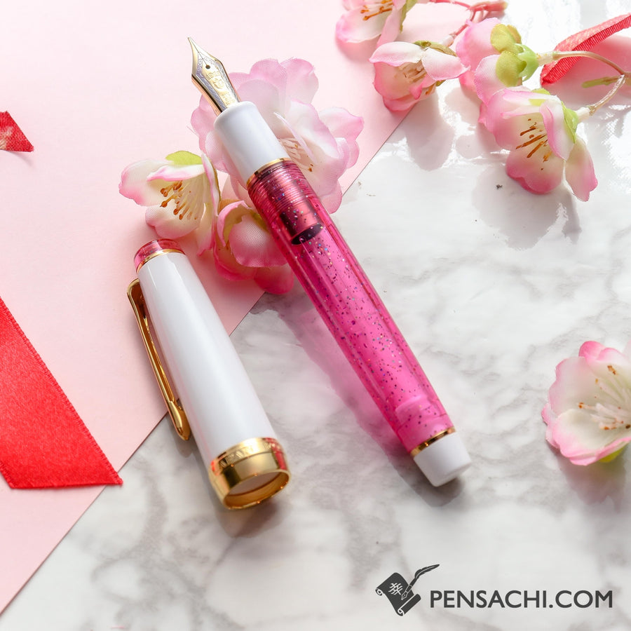 SAILOR Limited Edition Pro Gear Classic Demonstrator Fountain Pen - Sparkling Rose Pink - PenSachi Japanese Limited Fountain Pen