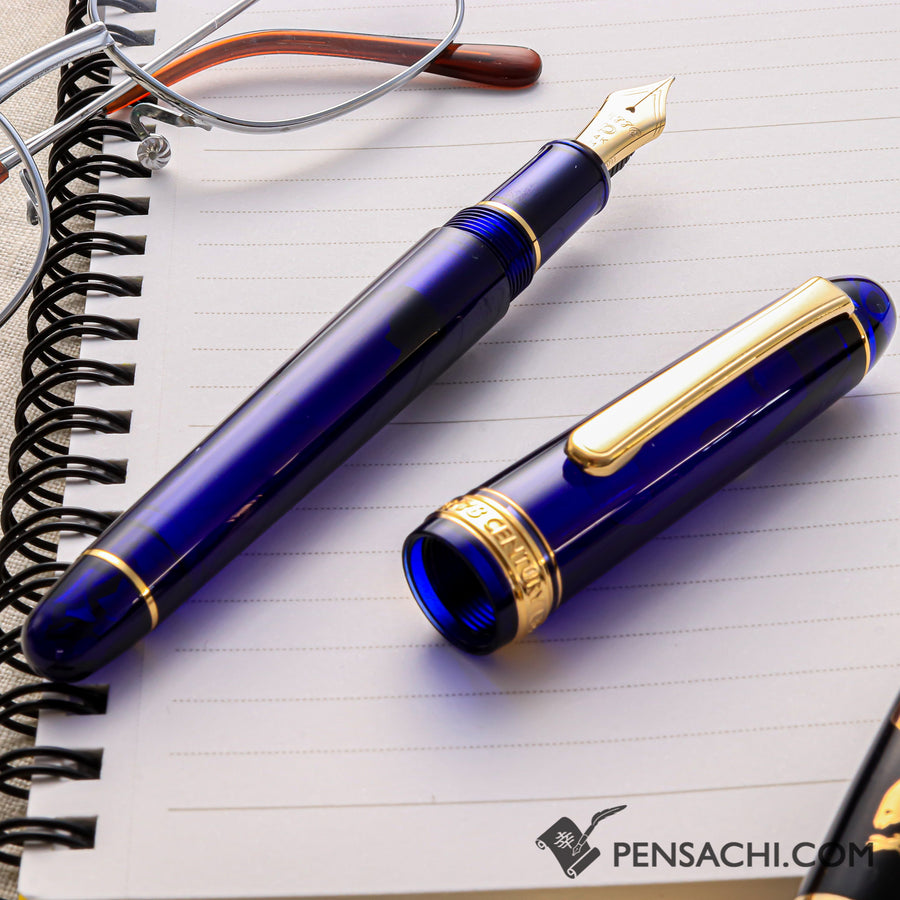 PLATINUM #3776 Century Fountain Pen - Chartres Blue - PenSachi Japanese Limited Fountain Pen