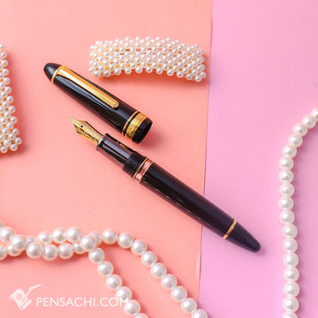 SAILOR Limited Edition 1911 Large (Full size) Realo Fountain Pen - Black Metal Grip FL - PenSachi Japanese Limited Fountain Pen