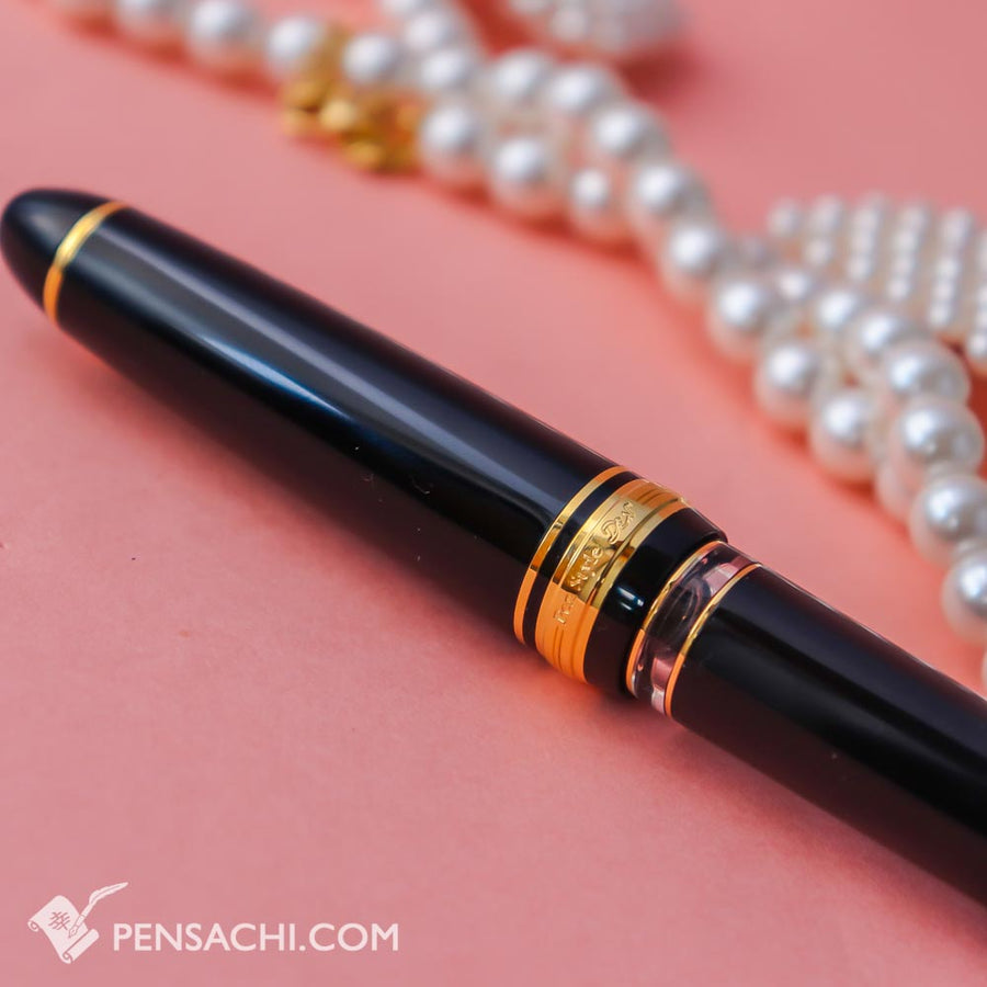 SAILOR Limited Edition 1911 Large (Full size) Realo Fountain Pen - Black Metal Grip FL - PenSachi Japanese Limited Fountain Pen