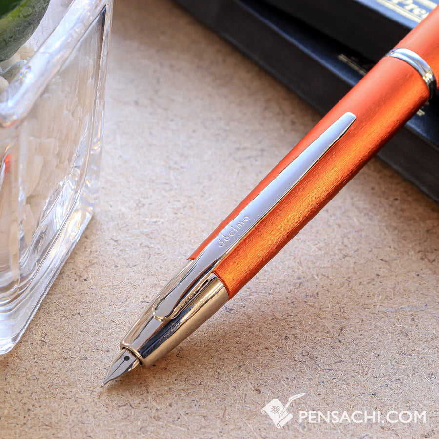 PILOT Limited Edition Vanishing Point Capless Decimo Fountain Pen - Orange - PenSachi Japanese Limited Fountain Pen