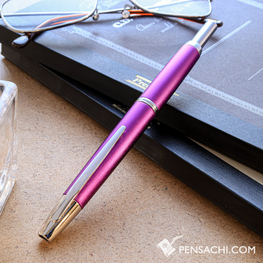 PILOT Limited Edition Vanishing Point Capless Decimo Fountain Pen - Purple - PenSachi Japanese Limited Fountain Pen