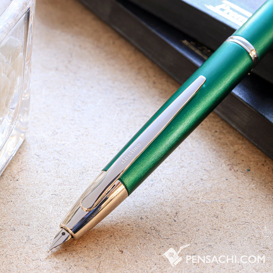 PILOT Limited Edition Vanishing Point Capless Decimo Fountain Pen - Dark Green - PenSachi Japanese Limited Fountain Pen