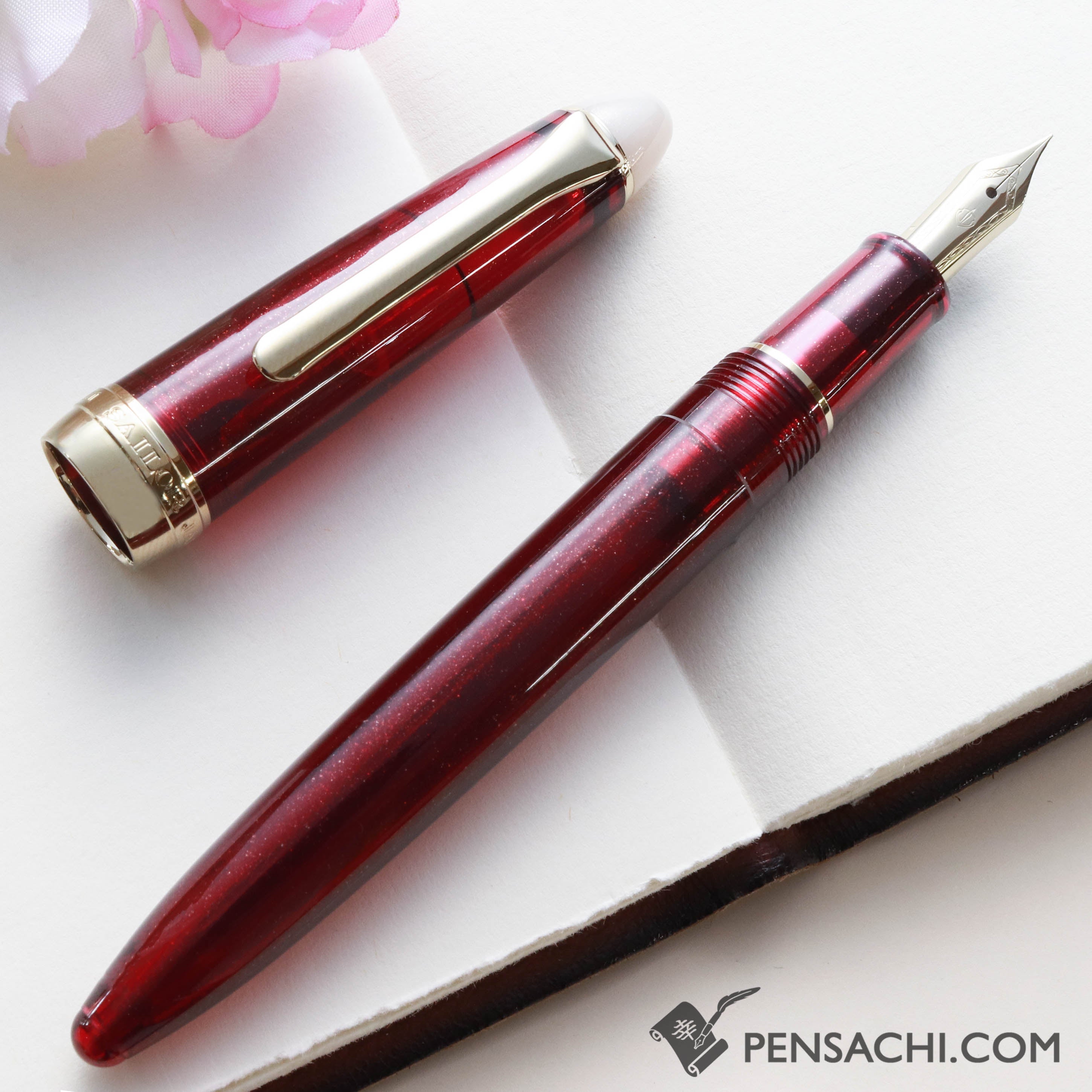 SAILOR ワインレッド 万年筆 専用ケース付き　14k SAILOR 1911 Profit Pro-Color Shikiori Fountain Pen - Night Fire