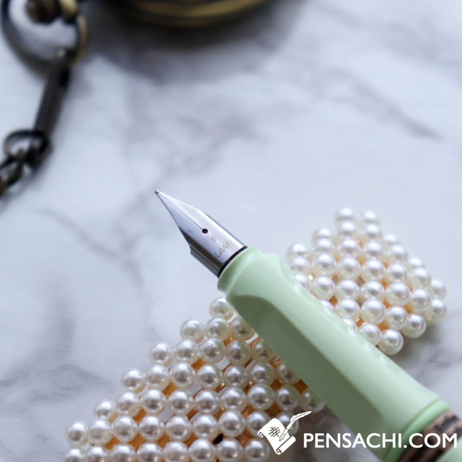 Lamy Fountain Pen Safari Snap On Cap Mint Glaze Plastic Fine Nib L36MG-F メンズ