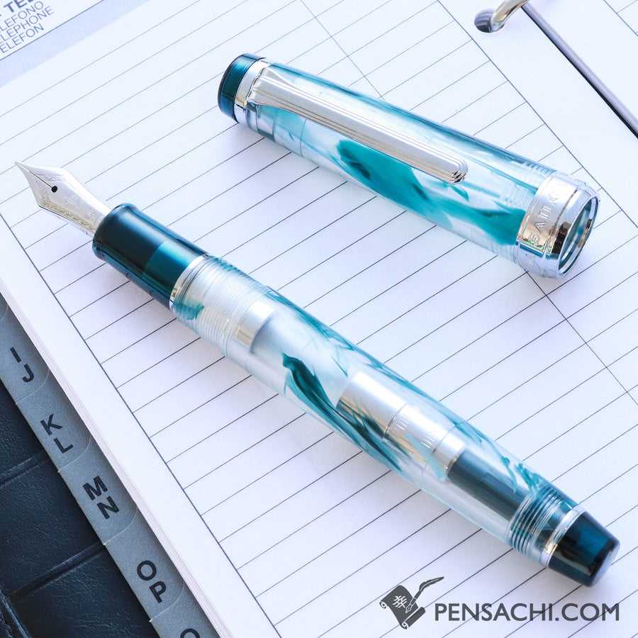 SAILOR Limited Edition Veilio Fountain Pen - Blue Green - PenSachi Japanese Limited Fountain Pen