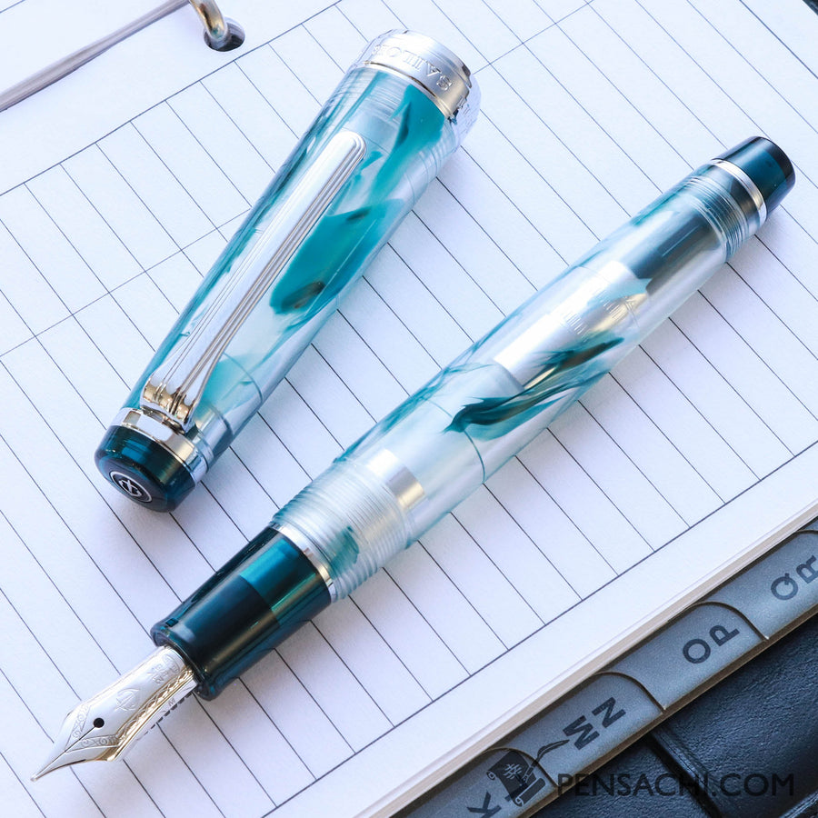 SAILOR Limited Edition Veilio Fountain Pen - Blue Green - PenSachi Japanese Limited Fountain Pen