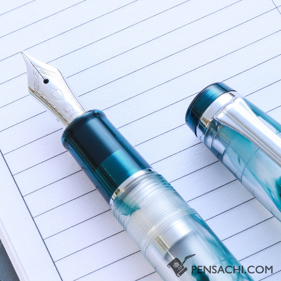 SAILOR Limited Edition Veilio Fountain Pen - Blue Green - PenSachi Japanese Limited Fountain Pen