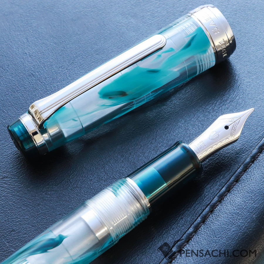 SAILOR Limited Edition Veilio Fountain Pen - Blue Green - PenSachi Japanese Limited Fountain Pen