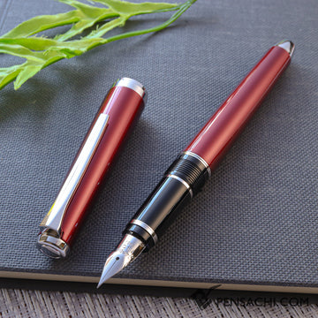 PILOT Falcon Elabo Metal Fountain Pen - Red - PenSachi Japanese Limited Fountain Pen