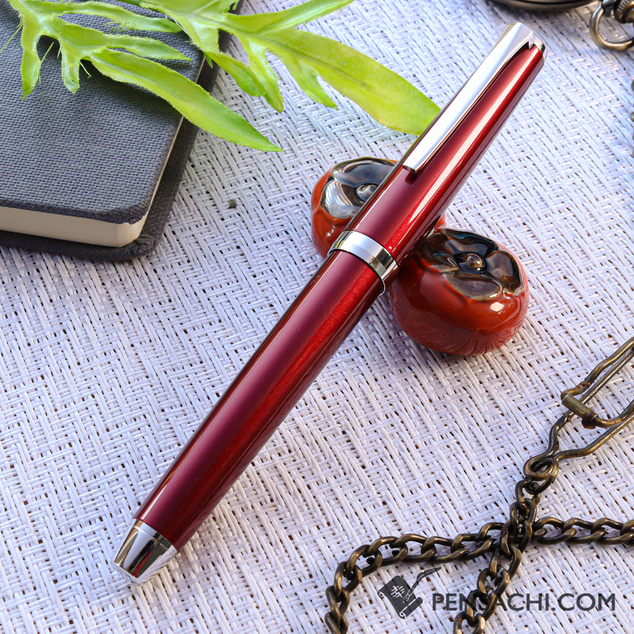 PILOT Falcon Elabo Metal Fountain Pen - Red - PenSachi Japanese Limited Fountain Pen