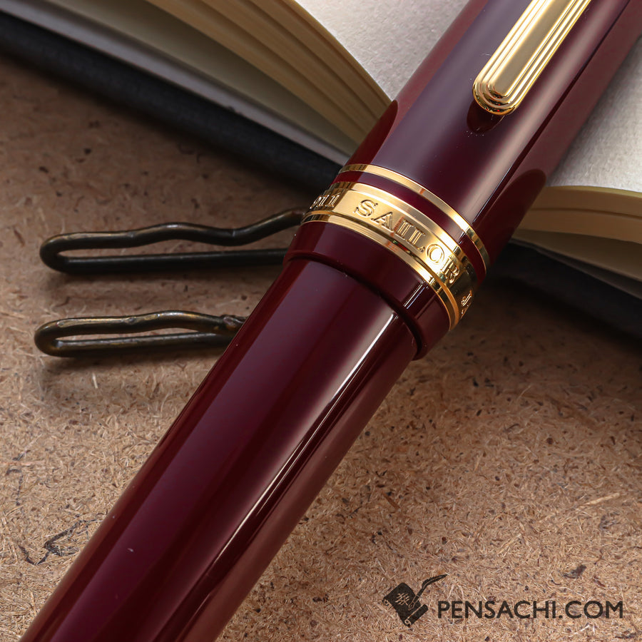 SAILOR 1911 Large (Full size) Fountain Pen - Maroon - PenSachi Japanese Limited Fountain Pen