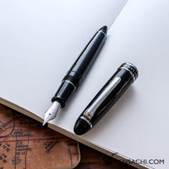 SAILOR 1911 Large (Full size) Special Nib Naginata Togi Fountain Pen - Black Silver