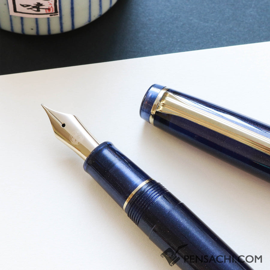 SAILOR Limited Edition Pro Gear Fountain Pen - Gassan Blue Moon - PenSachi Japanese Limited Fountain Pen