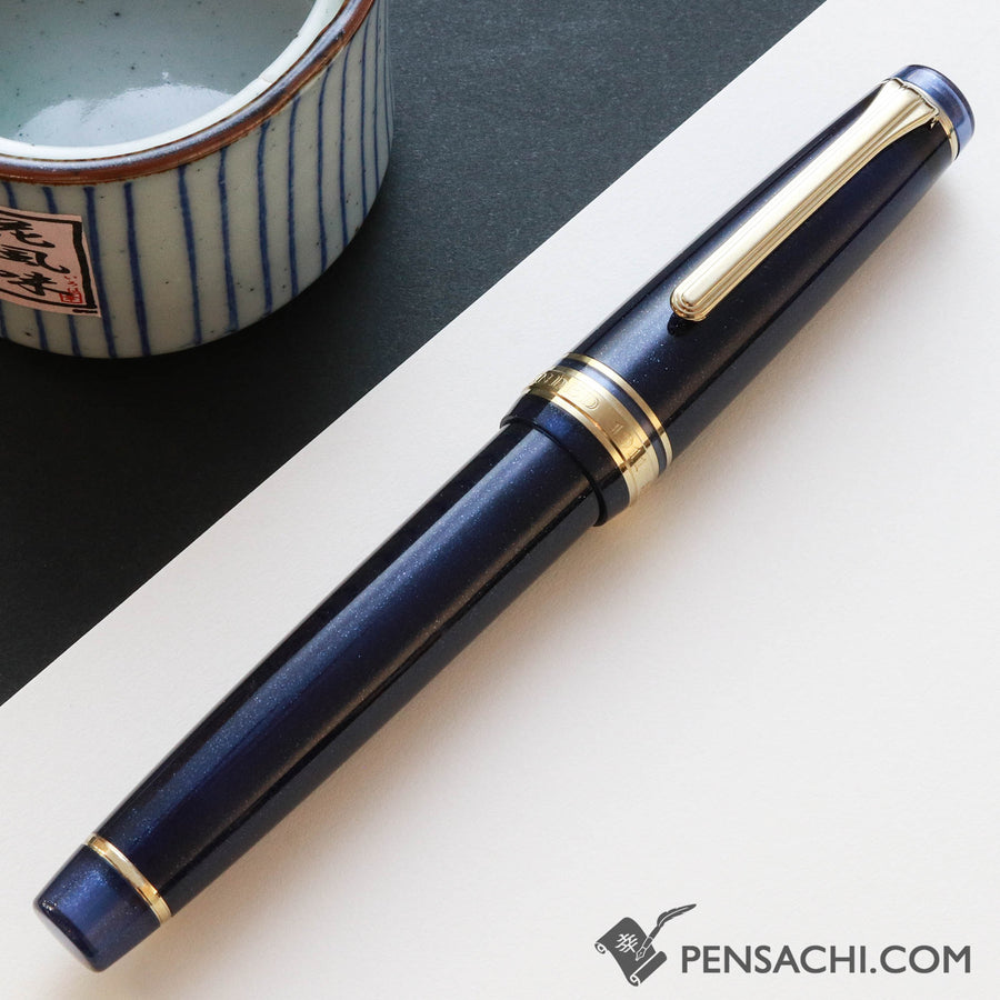 SAILOR Limited Edition Pro Gear Fountain Pen - Gassan Blue Moon - PenSachi Japanese Limited Fountain Pen