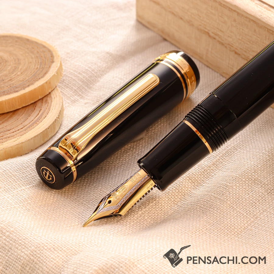 SAILOR Pro Gear Classic Fountain Pen - Black Gold - PenSachi Japanese Limited Fountain Pen