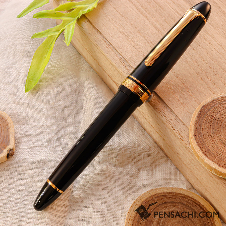 SAILOR 1911 Large (Full size) Fountain Pen - Black Gold For Lefties - PenSachi Japanese Limited Fountain Pen