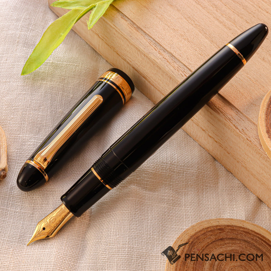 SAILOR 1911 Large (Full size) Fountain Pen - Black Gold For Lefties - PenSachi Japanese Limited Fountain Pen