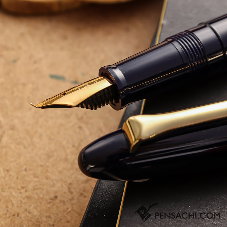 SAILOR 1911 Profit Fude Mannen Fountain Pen - Dark Blue - PenSachi Japanese Limited Fountain Pen