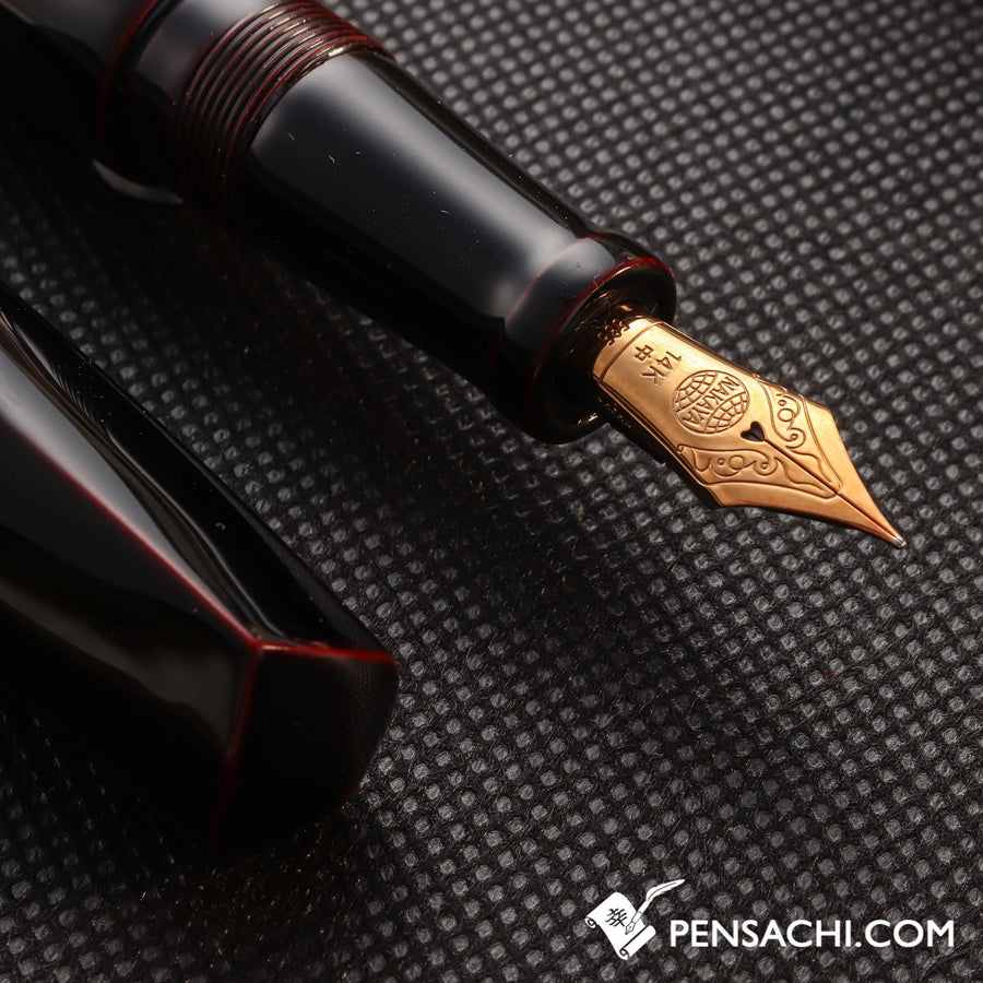 Nakaya Dorsal Fin  (ver.2) Kuro-tamenuri  [no.07101] - PenSachi Japanese Limited Fountain Pen