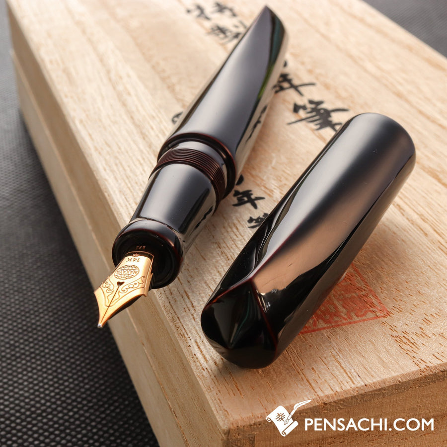 Nakaya Dorsal Fin  (ver.2) Kuro-tamenuri  [no.07101] - PenSachi Japanese Limited Fountain Pen