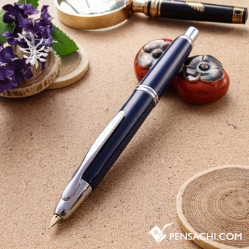 PILOT Vanishing Point Capless Special Alloy Fountain Pen - Dark Blue - PenSachi Japanese Limited Fountain Pen