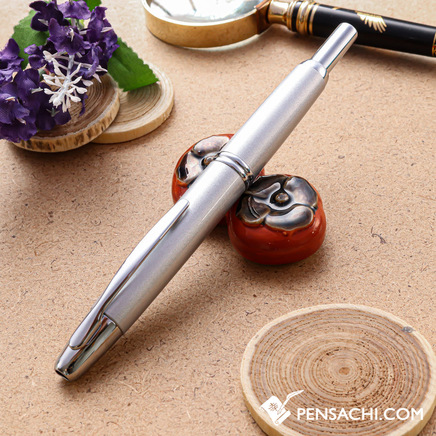 PILOT Vanishing Point Capless Special Alloy Fountain Pen - Silver - PenSachi Japanese Limited Fountain Pen