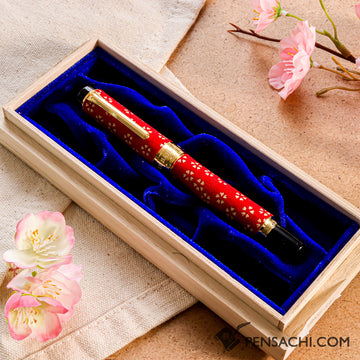 SAILOR Koshu Inden Fountain Pen - Red Cherry Blossom - PenSachi Japanese Limited Fountain Pen