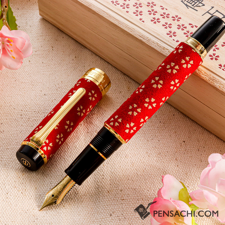 SAILOR Koshu Inden Fountain Pen - Red Cherry Blossom - PenSachi Japanese Limited Fountain Pen