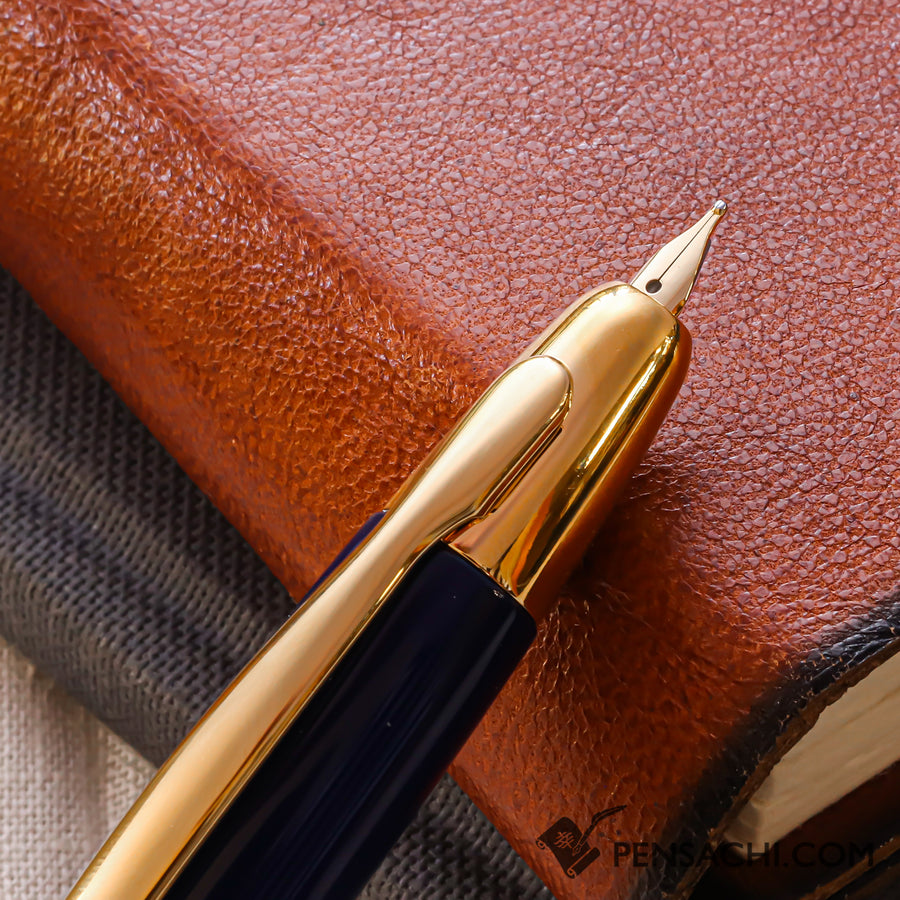 PILOT Vanishing Point Capless Gold Fountain Pen - Dark Blue - PenSachi Japanese Limited Fountain Pen