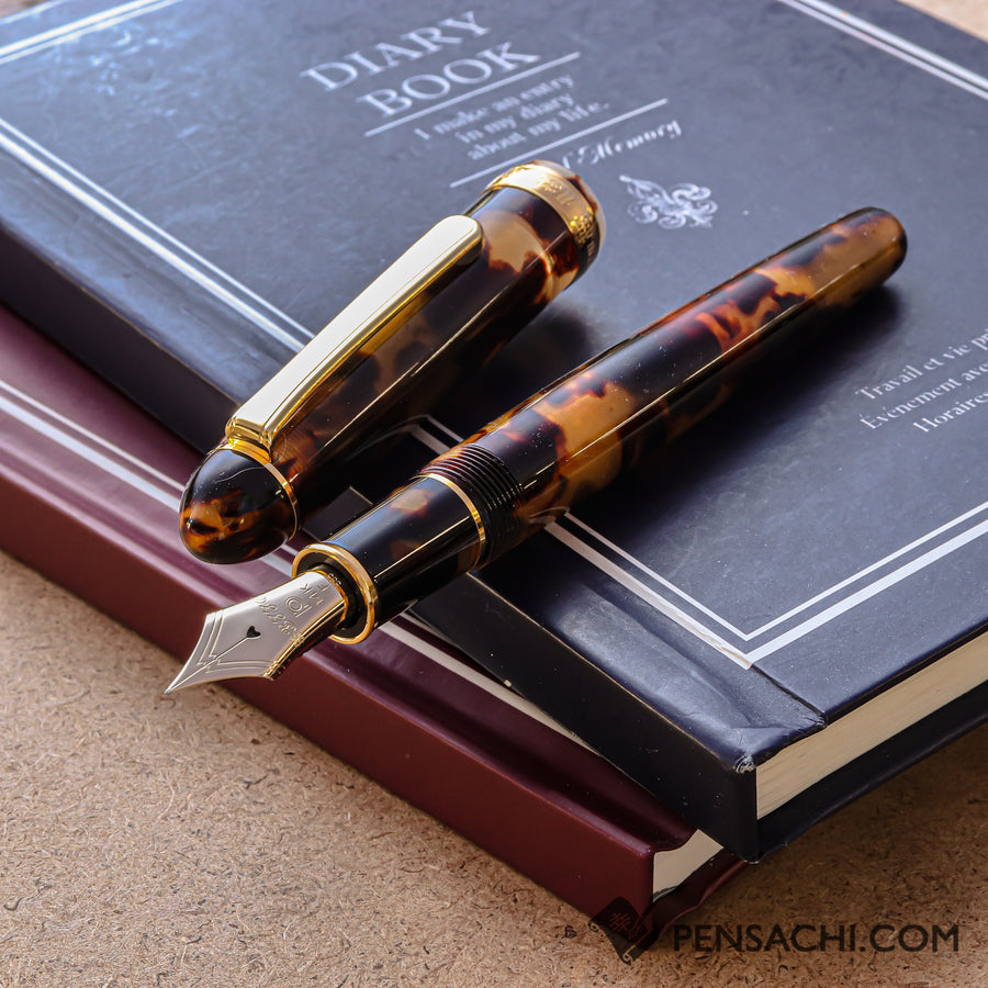 PLATINUM #3776 Century Celluloid Fountain Pen - Bekkou Tortoiseshell - PenSachi Japanese Limited Fountain Pen