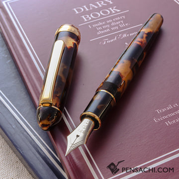 PLATINUM #3776 Century Celluloid Fountain Pen - Bekkou Tortoiseshell - PenSachi Japanese Limited Fountain Pen