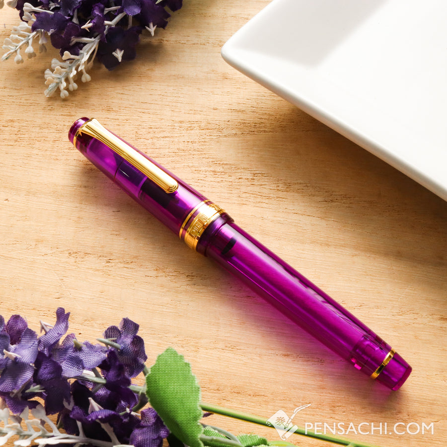 SAILOR Limited Edition Pro Gear Slim (Sapporo) Demonstrator Fountain Pen - Wisteria Purple - PenSachi Japanese Limited Fountain Pen