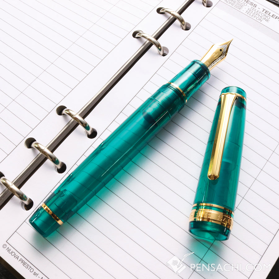 SAILOR Limited Edition Pro Gear Classic Demonstrator Fountain Pen - Teal Green - PenSachi Japanese Limited Fountain Pen