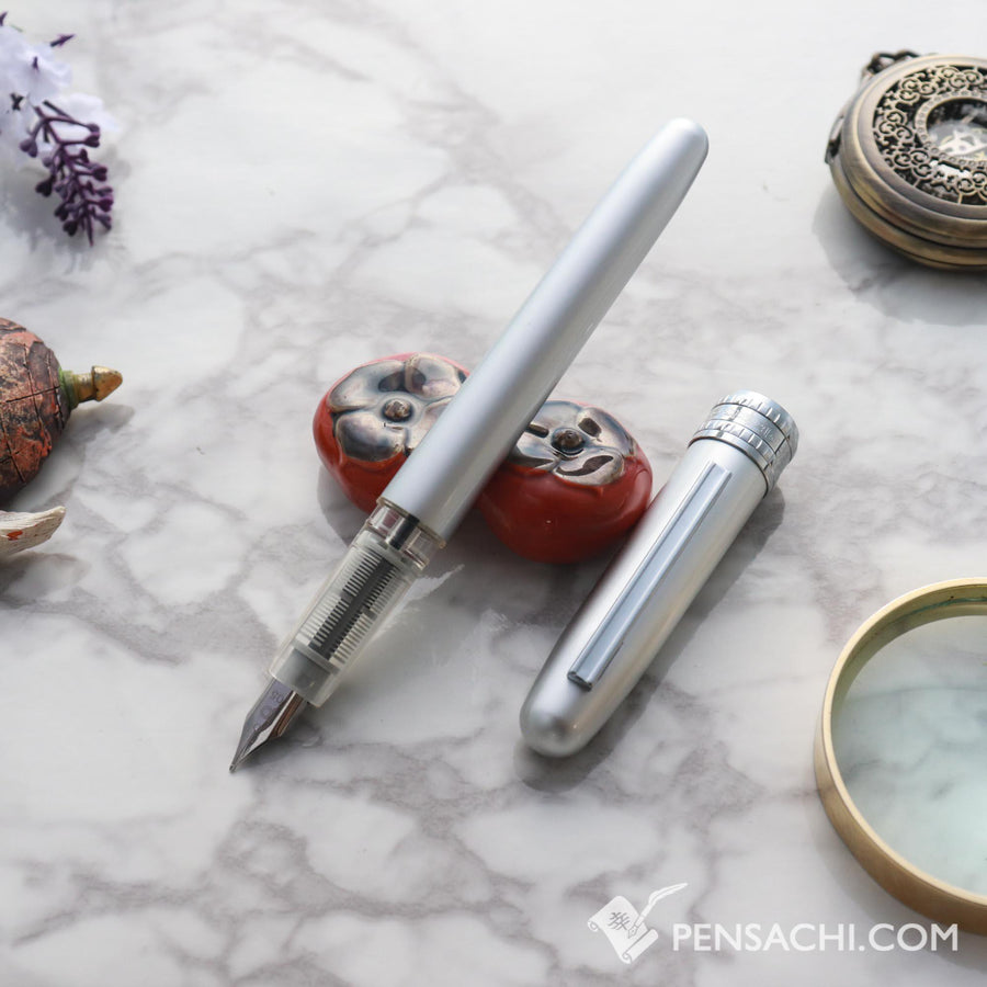 PLATINUM Plaisir Fountain Pen - Ice White - PenSachi Japanese Limited Fountain Pen