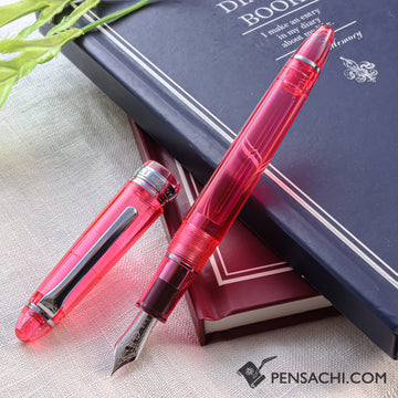 SAILOR Limited Edition 1911 Standard (Mid size) Demonstrator Fountain Pen - Ruby Pink - PenSachi Japanese Limited Fountain Pen