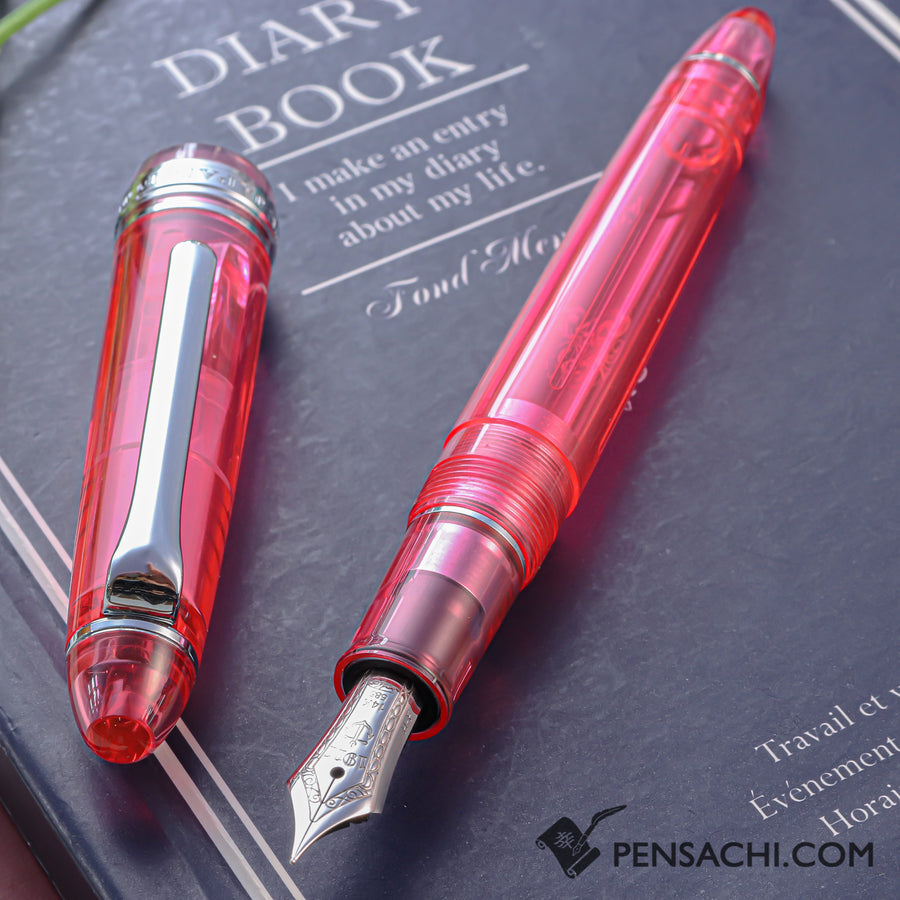 SAILOR Limited Edition 1911 Standard (Mid size) Demonstrator Fountain Pen - Ruby Pink - PenSachi Japanese Limited Fountain Pen