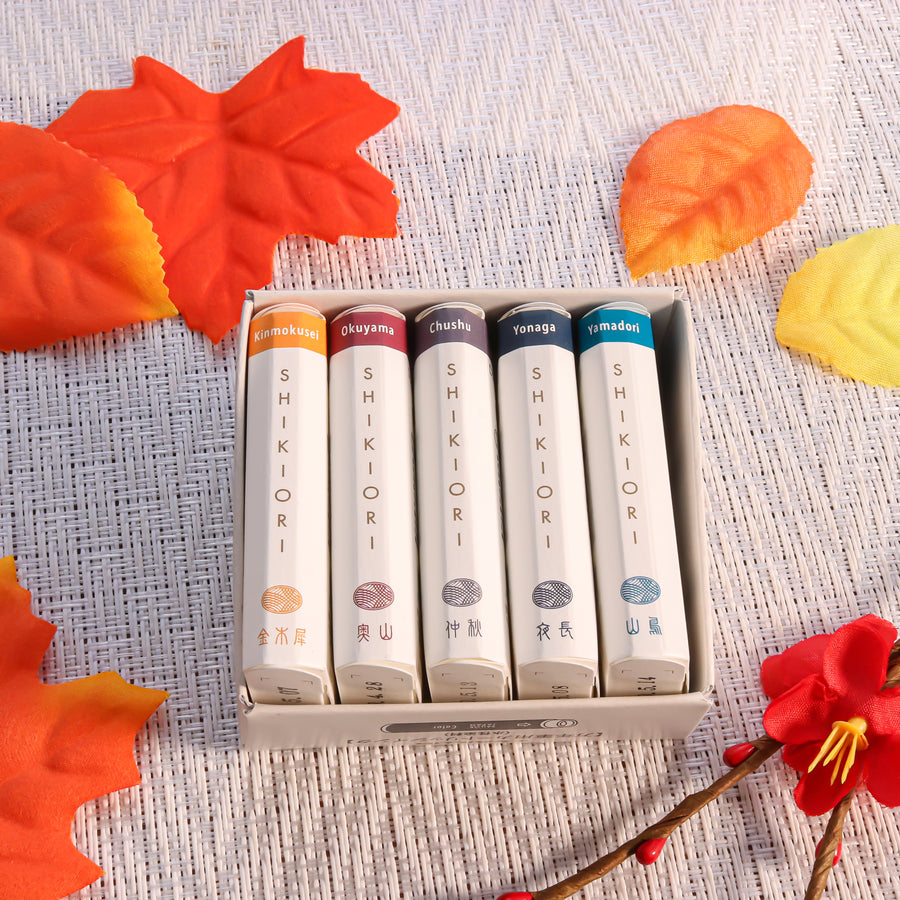Sailor Shikiori Ink Cartridges 5 Colors Set - Fall - PenSachi Japanese Limited Fountain Pen
