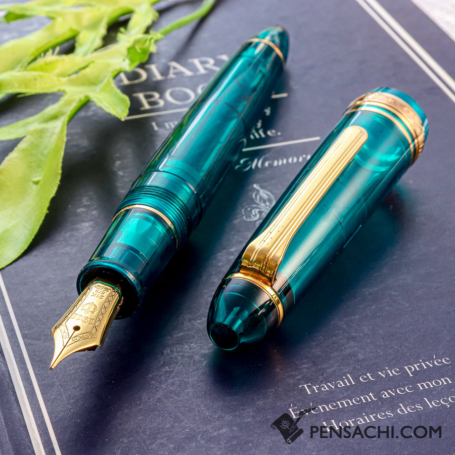 SAILOR Limited Edition 1911 Large (Full size) Demonstrator Fountain Pen - Teal Green - PenSachi Japanese Limited Fountain Pen