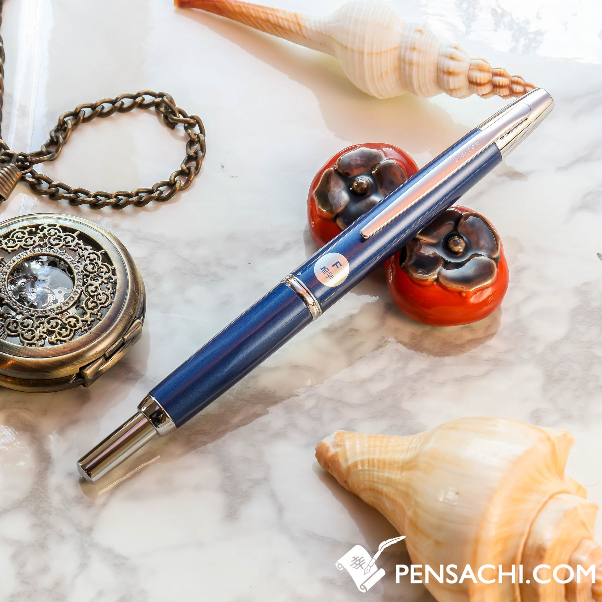 PILOT Vanishing Point Capless Decimo Fountain Pen - Dark Blue