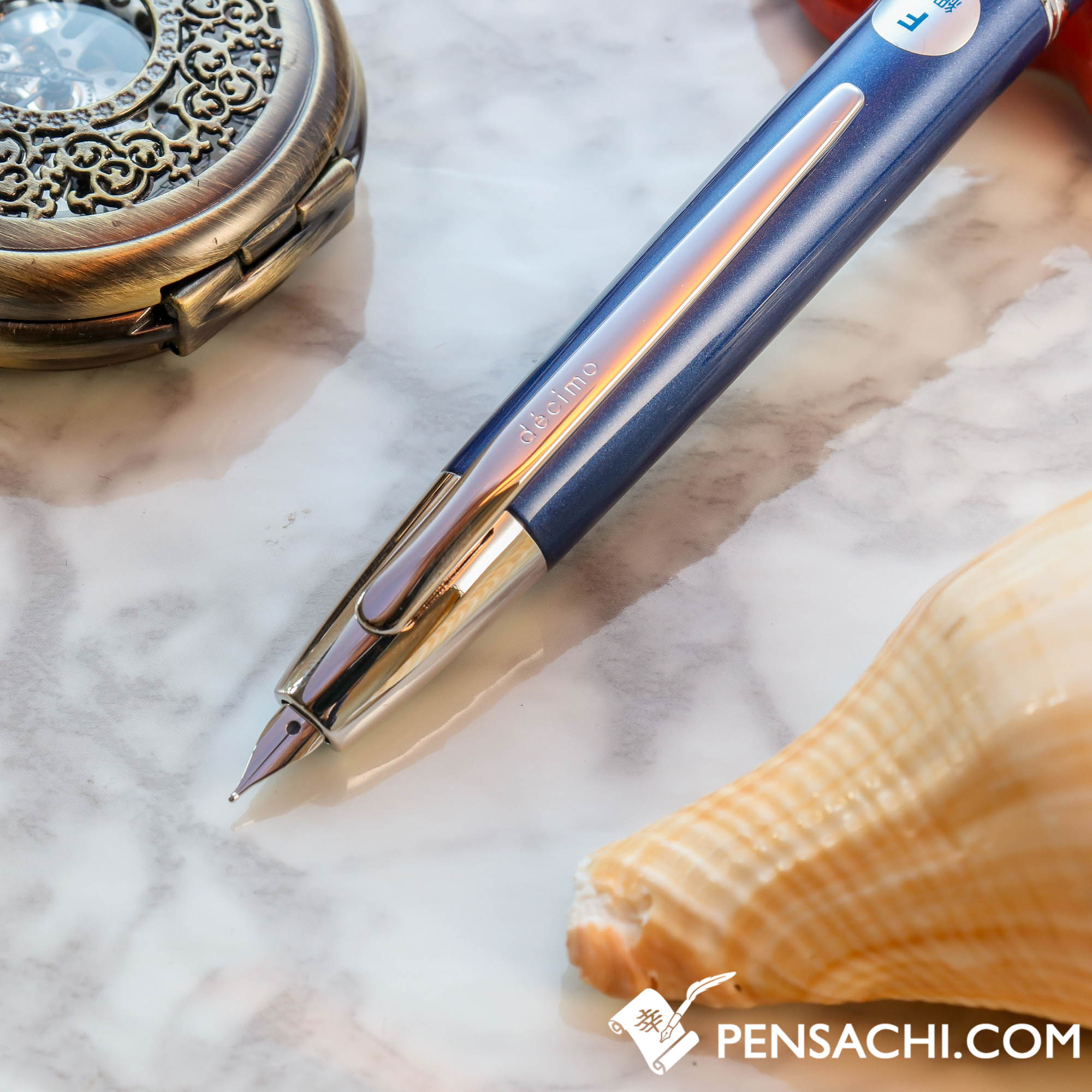 PILOT Vanishing Point Capless Decimo Fountain Pen - Dark Blue