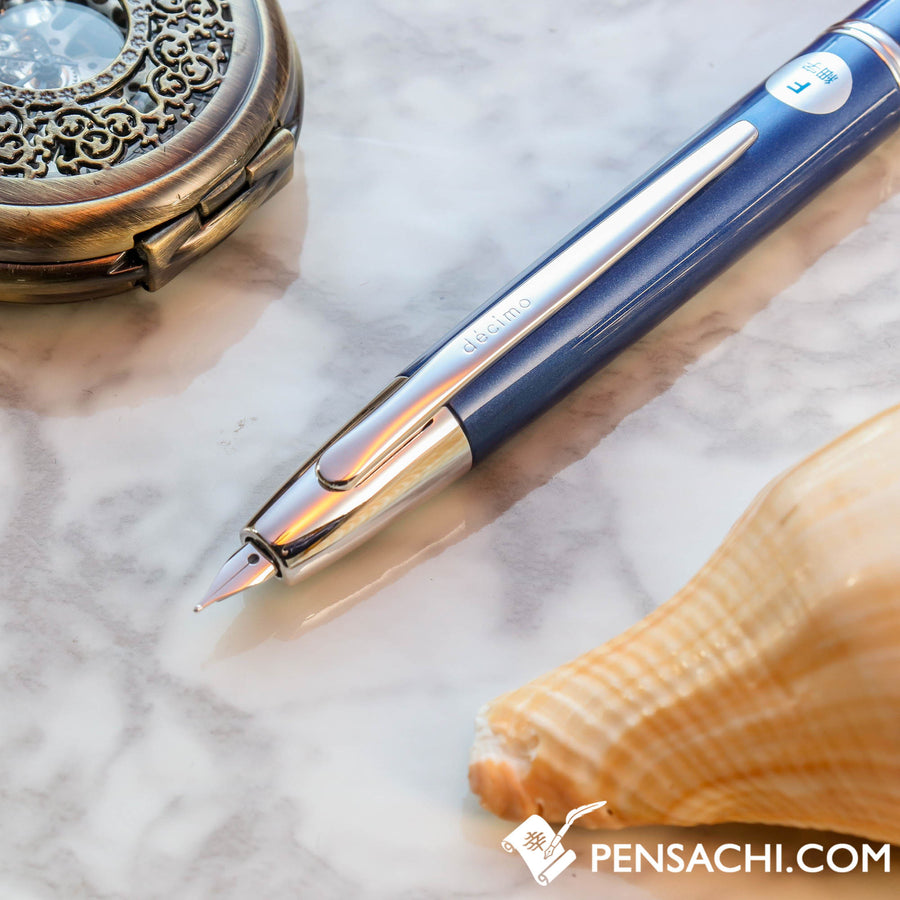 PILOT Vanishing Point Capless Decimo Fountain Pen - Dark Blue - PenSachi Japanese Limited Fountain Pen