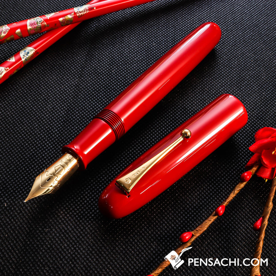 Namiki Urushi Lacquer Vermilion No.50 18kt Gold nib Fountain Pen - PenSachi Japanese Limited Fountain Pen