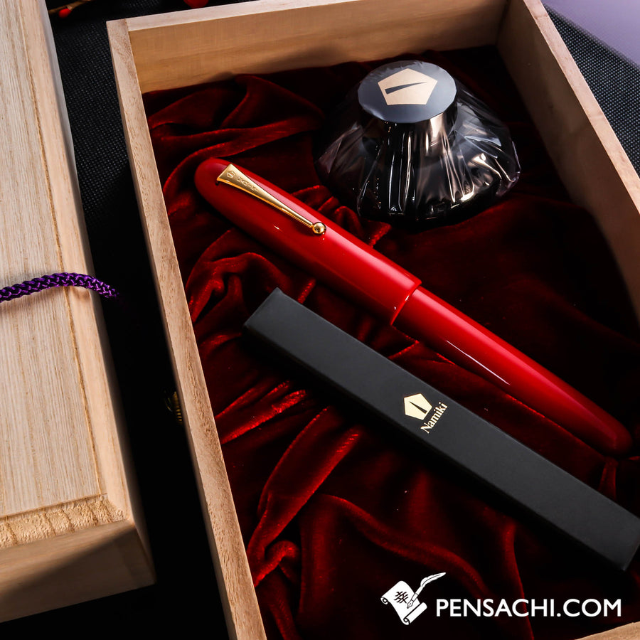 Namiki Urushi Lacquer Vermilion No.50 18kt Gold nib Fountain Pen - PenSachi Japanese Limited Fountain Pen