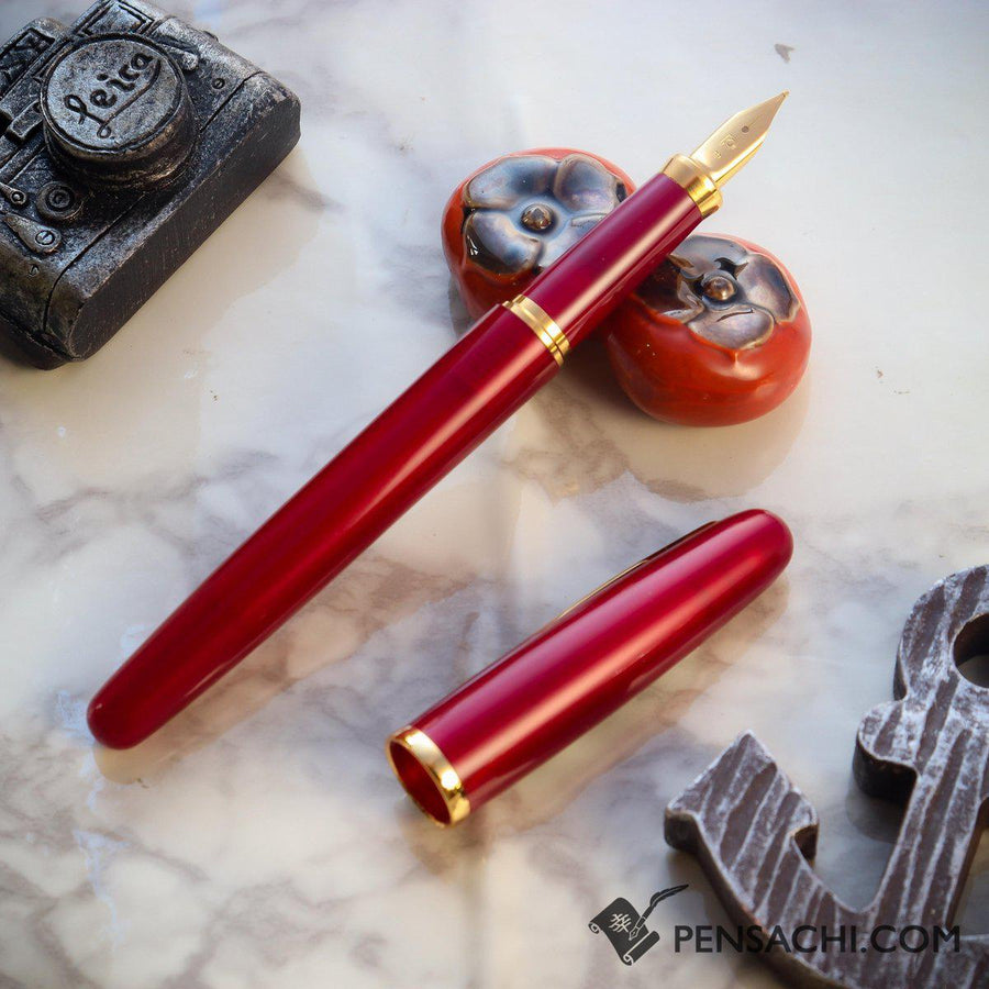 PLATINUM Balance Fountain Pen - Wine Red - PenSachi Japanese Limited Fountain Pen