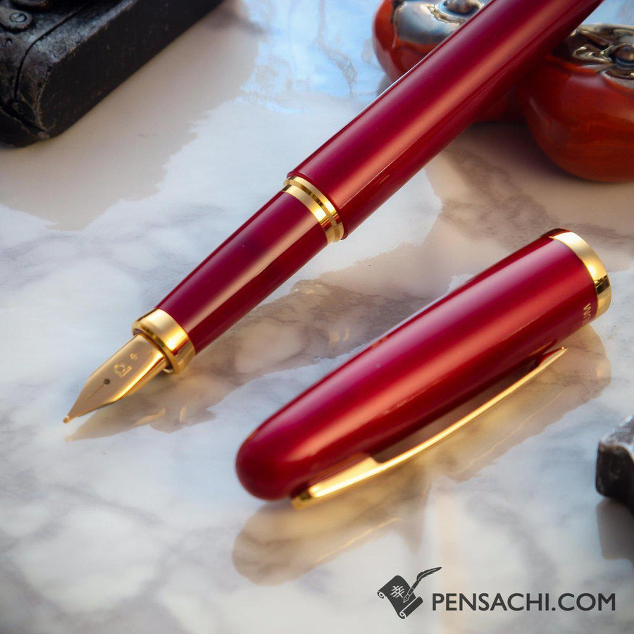 PLATINUM Balance Fountain Pen - Wine Red - PenSachi Japanese Limited Fountain Pen